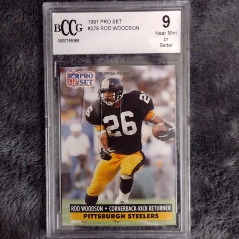 NFL-Rod Woodson 1991 VINTAG Pro Set#278 BCCG 9 Graded near mint or better card.
